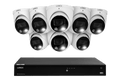 Système NVR filaire Lorex Fusion Series 4K compatible avec 16 caméras (câblées ou Wi-Fi Fusion) et 6 To de stockage, avec caméras dôme IP H13