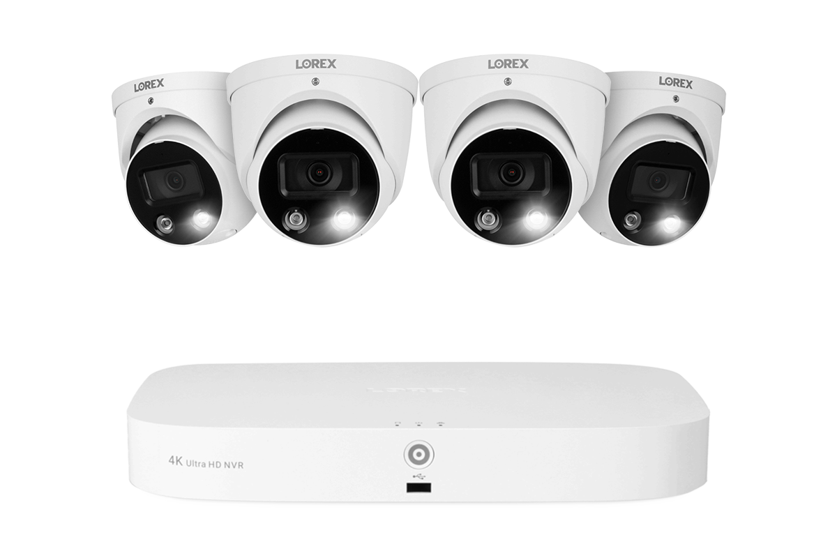 Lorex Fusion 4K 16-Channel (8 Wired + 8 Wi-Fi) 2TB NVR System with Dome Cameras Featuring Smart Deterrence and 2-Way Audio - 4