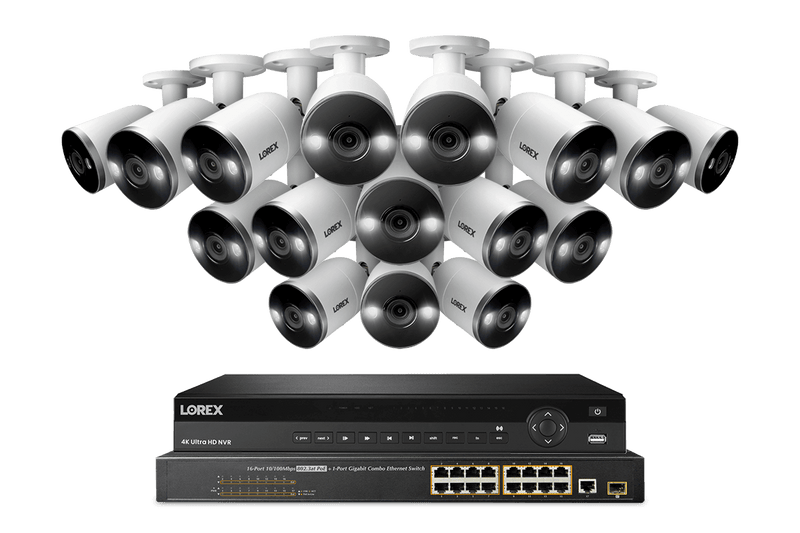 Lorex 32-Channel Nocturnal NVR System with 4K (8MP) IP Bullet Security Cameras