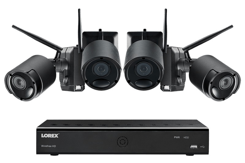 DEAL OF THE DAY! 1080p Wire Free Camera System with Four Battery Powered Metal Cameras, 65ft Night Vision, Two-Way Audio, and a 1TB Hard Drive