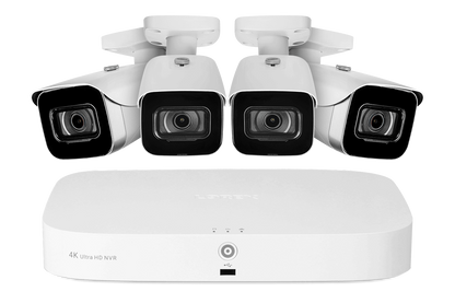 Lorex Fusion 4K 16-Camera Capable (8 Wired + 8 Wi-Fi) 2TB NVR System with 4 IP Bullet Cameras