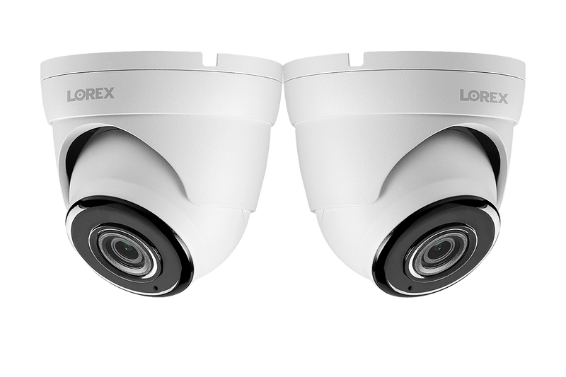 4K Ultra HD Resolution 8MP Outdoor Dome Camera with Color Night Vision (2-pack)