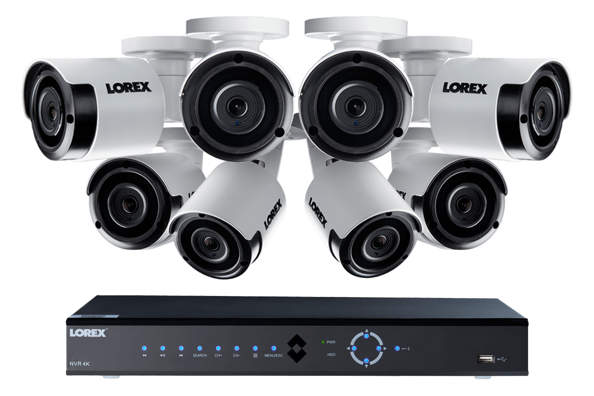 4K Ultra HD IP NVR system with eight 2K (5MP) IP cameras