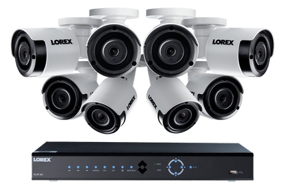 4K Ultra HD IP NVR system with eight 2K (5MP) IP cameras