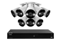 Système NVR filaire Lorex Fusion Series 4K 4 To compatible avec 16 caméras (filaire ou Wi-Fi Fusion) avec caméras Bullet H13