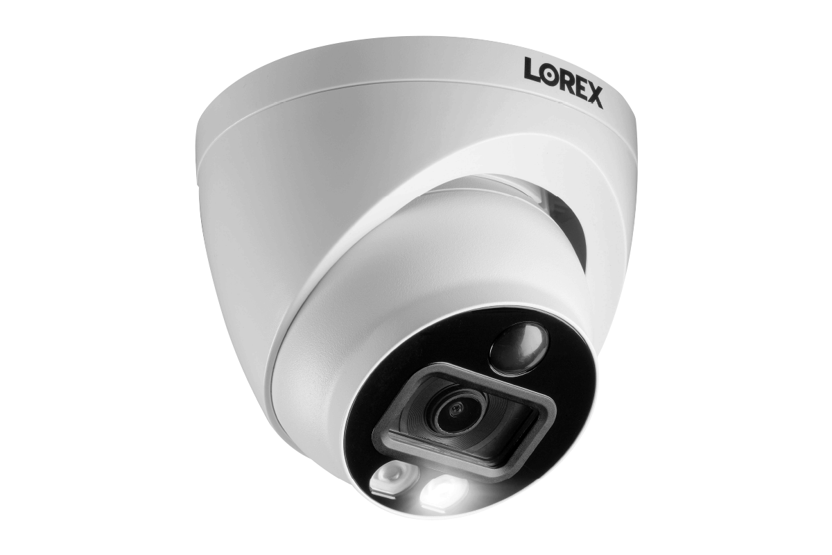 Lorex 4K 8-Channel Wired DVR System with Two Active Deterrence Dome Cameras and Six Active Deterrence Bullet Cameras
