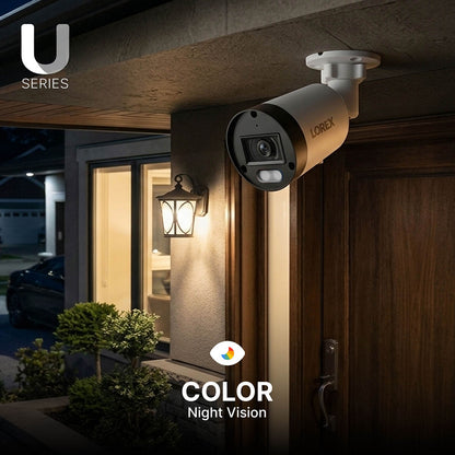 Lorex Connect U Series 4K 8-Channel Wired NVR System with U3 2K+ PoE Bullet Cameras - 2TB