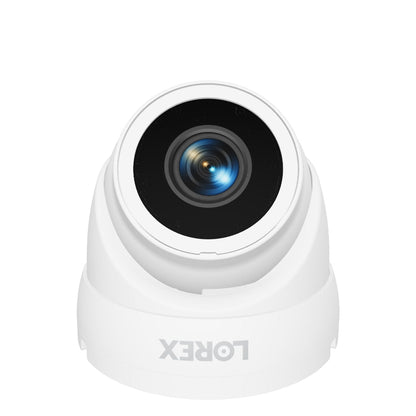 Lorex Connect V3 4K Wired PoE Turret Camera with Smart Security Lighting - White/Black