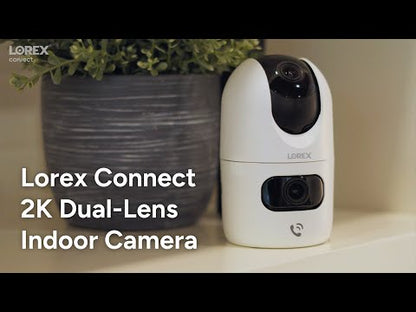 Lorex Connect 2K Dual-Lens Indoor Pan-Tilt Wi-Fi Camera