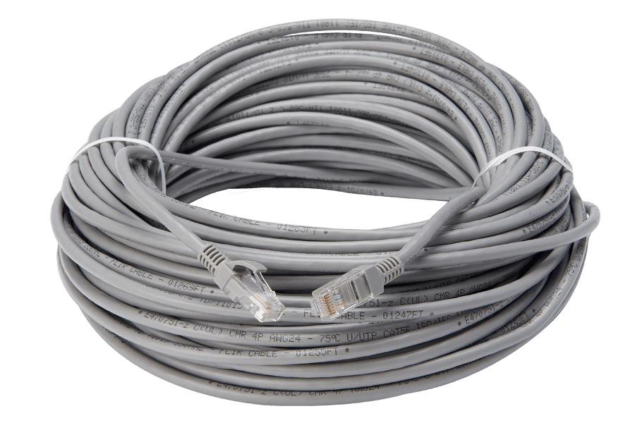 100ft CAT5e Extension Cables,Fire Resistant and In-Wall Rated, CMR type (Riser) (4-pack) - Lorex Technology Inc.