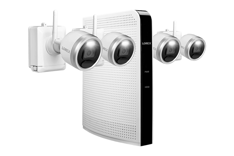 1080p HD Wire-Free Security System with 4 Battery-Operated Active Deterrence Cameras and Person Detection - Lorex Technology Inc.
