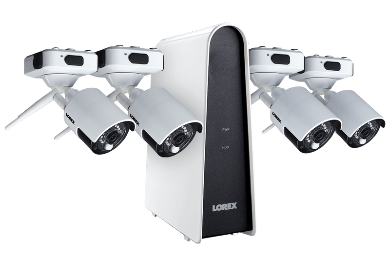 1080p Wire Free Camera System, featuring 4 Battery Powered White Outdoor Cameras and 16GB DVR - Lorex Technology Inc.