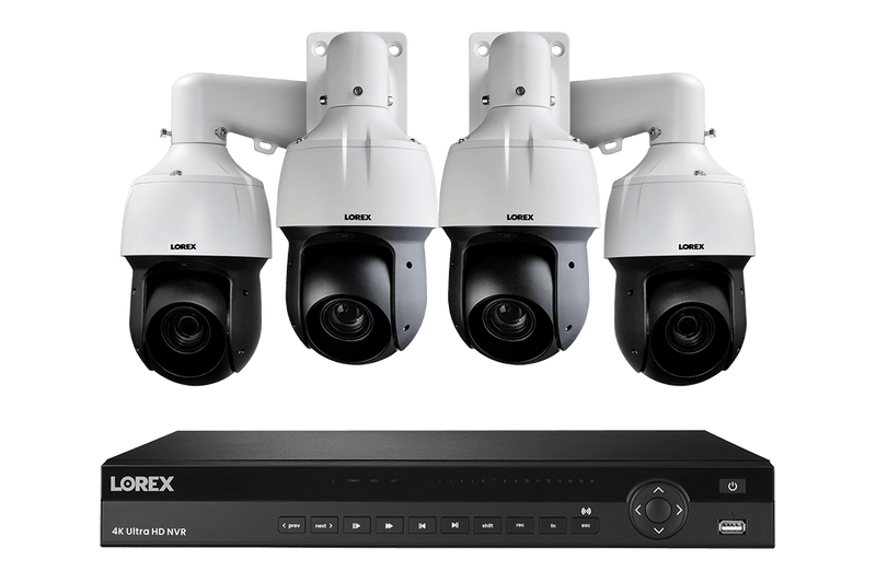 16-Channel NVR System with Four 2K PTZ Cameras featuring 12x Optical Zooms - Lorex Technology Inc.