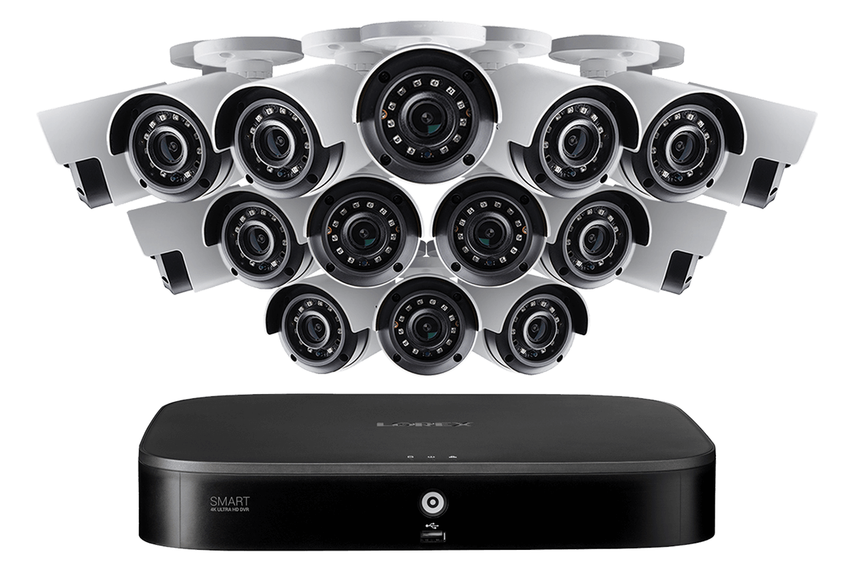 16-Channel Security System with Sixteen 4K (8MP) Cameras featuring Smart Motion Detection and Color Night Vision - Lorex Technology Inc.