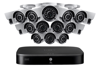 16-Channel Security System with Sixteen 4K (8MP) Cameras featuring Smart Motion Detection and Color Night Vision - Lorex Technology Inc.