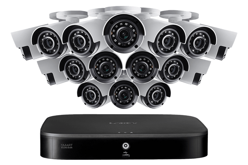 16-Channel Security System with Sixteen 4K (8MP) Cameras featuring Smart Motion Detection and Color Night Vision - Lorex Technology Inc.