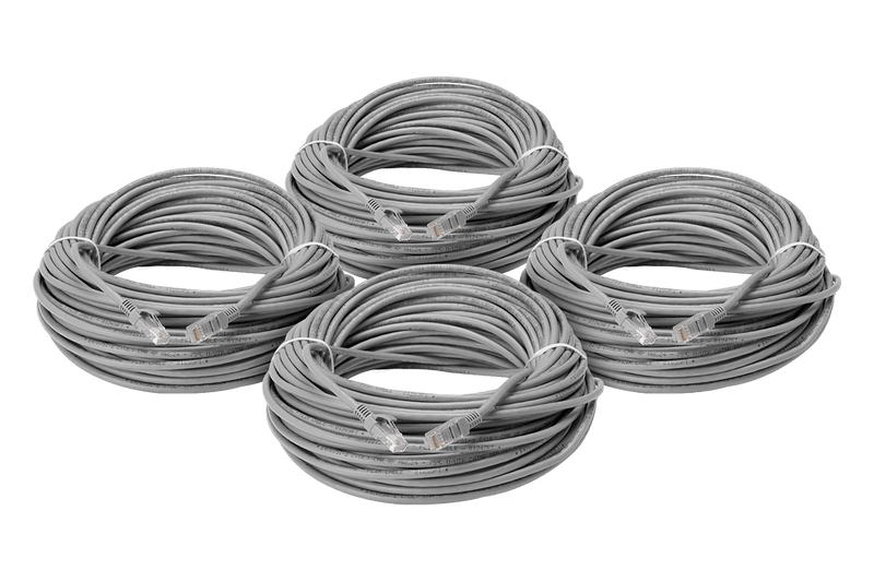 200 foot CAT5e Extension Cables, Fire Resistant and In-Wall Rated, CMR type (Riser) (4-pack) - Lorex Technology Inc.