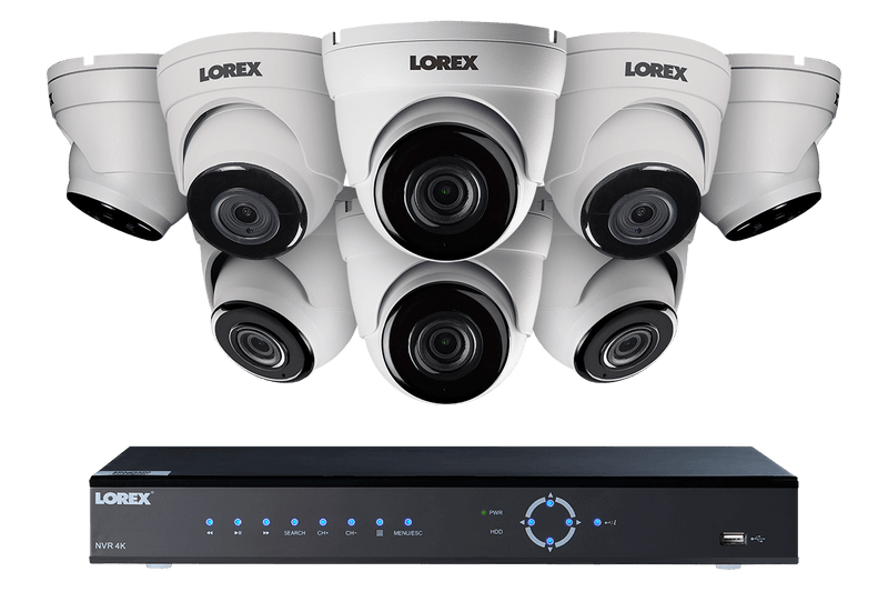 2K Super HD IP NVR security camera system with eight 2K (5MP) IP dome cameras with audio and color night vision - Lorex Technology Inc.