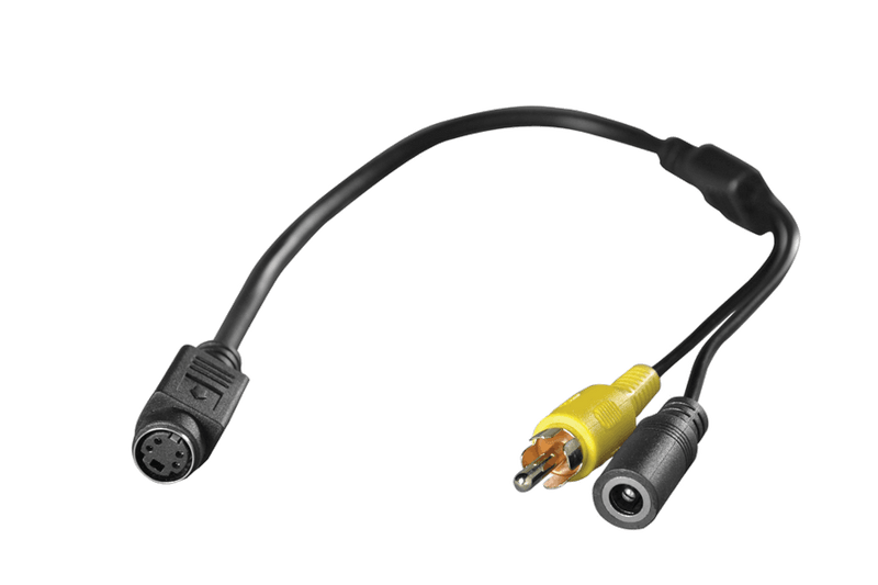 4 pin mini DIN (female) to RCA (male) and power (female) security coupler - Lorex Technology Inc.