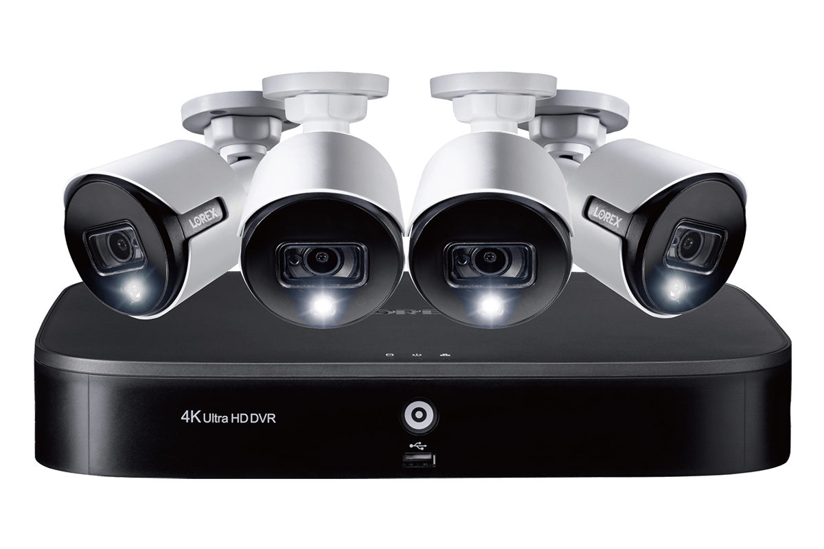 4K 8-channel 2TB Wired DVR System with Active Deterrence Cameras - Lorex Technology Inc.