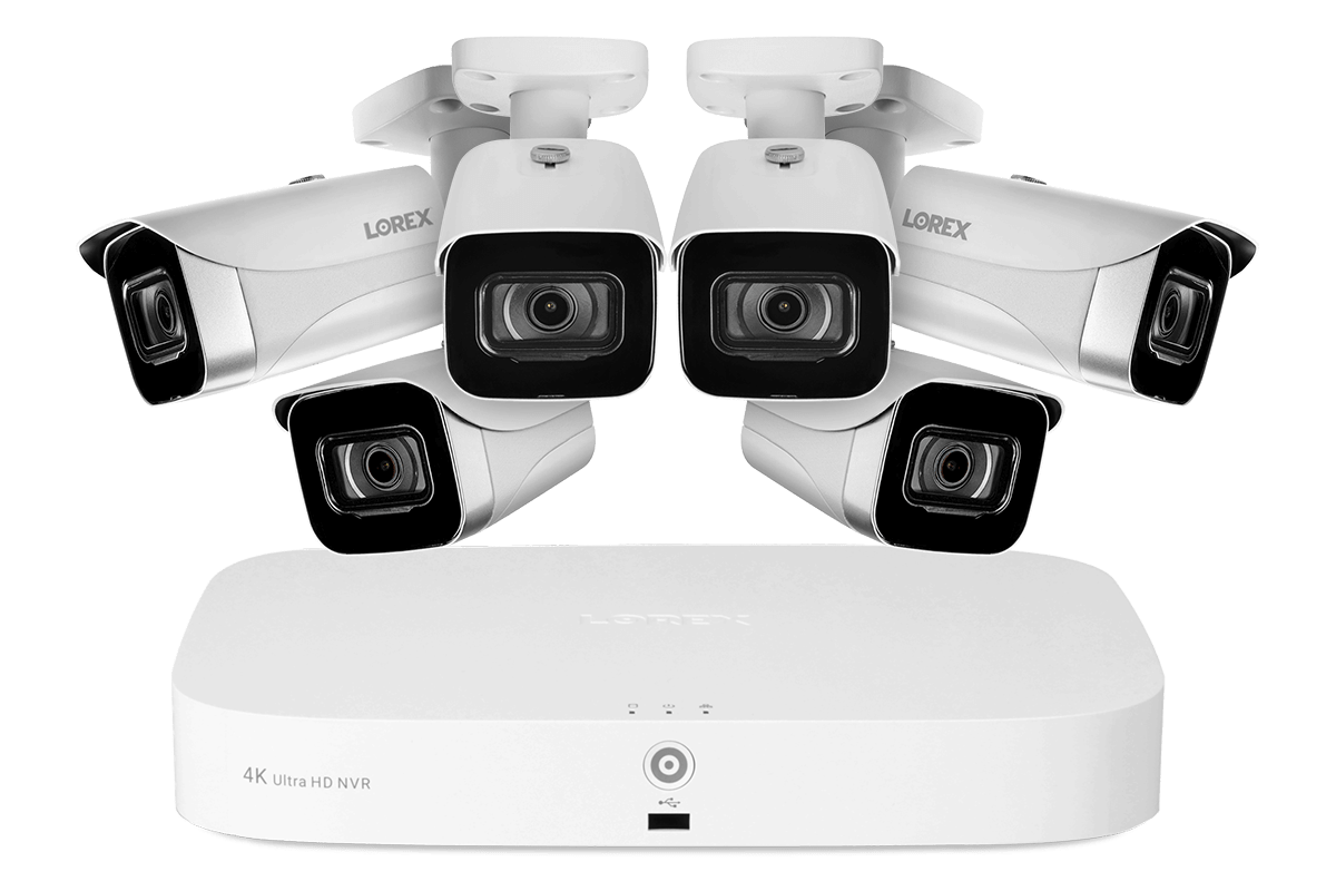 4K 8-channel 2TB Wired NVR System with 6 Cameras - Lorex Technology Inc.