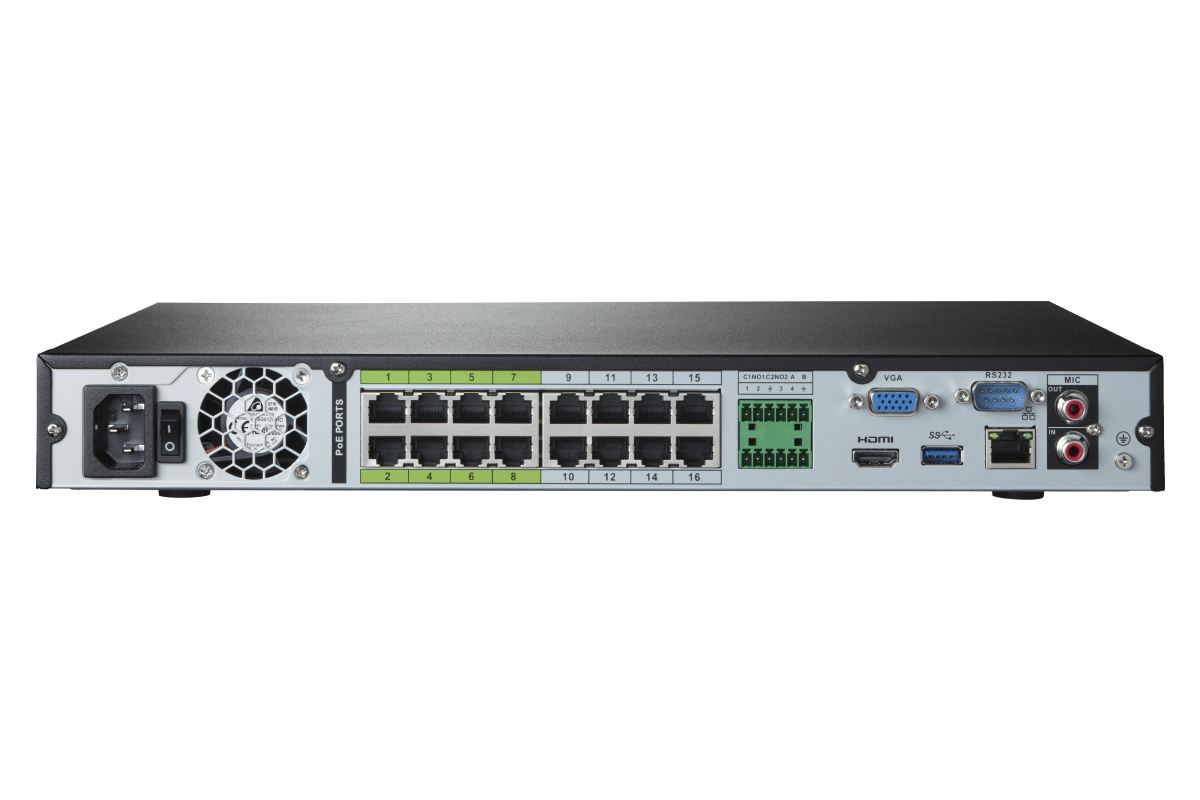 4K Nocturnal IP NVR System with 16-channel NVR, Four 4K IP Dome and Four 4K IP Motorized Zoom Bullet Cameras, 250FT Night Vision - Lorex Technology Inc.