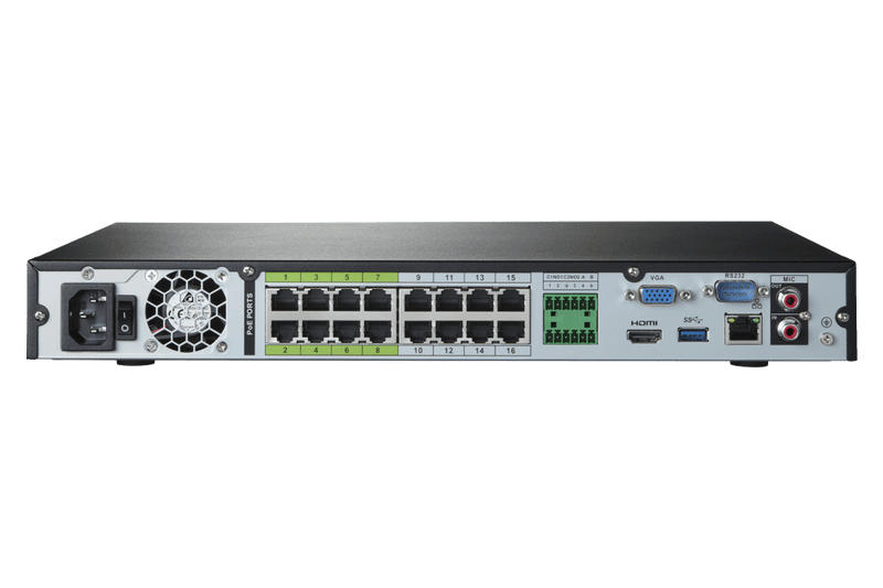 4K Nocturnal IP NVR System with 16-channel NVR, Four 4K IP Dome and Four 4K IP Motorized Zoom Bullet Cameras, 250FT Night Vision - Lorex Technology Inc.