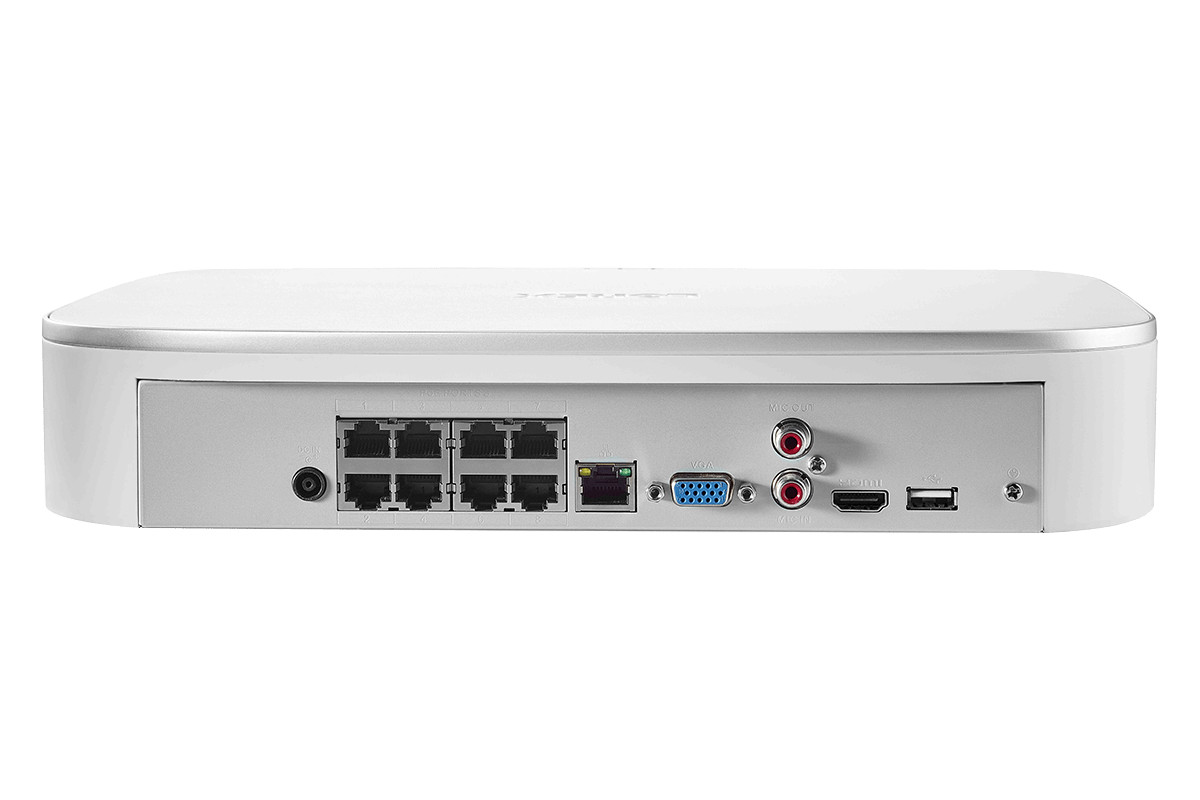 4K Nocturnal IP NVR System with Four Outdoor 4K (8MP) IP Bullet and Four 4K Audio Dome Cameras, 4x Optical Zoom and 250FT Night Vision - Lorex Technology Inc.