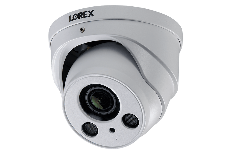 4K Nocturnal Motorized Zoom Lens IP Audio Dome Security Camera - White - Lorex Technology Inc.