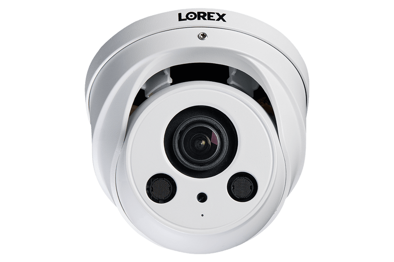 4K Nocturnal Motorized Zoom Lens IP Audio Dome Security Camera - White - Lorex Technology Inc.