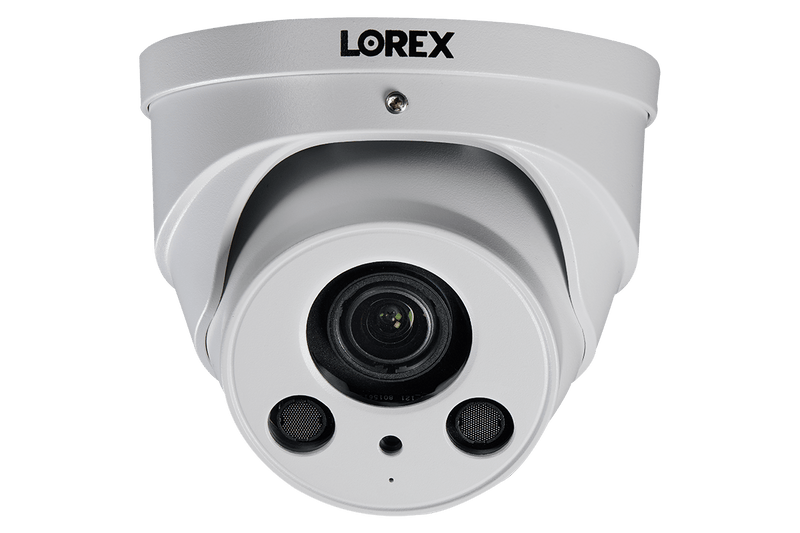 4K Nocturnal Motorized Zoom Lens IP Audio Dome Security Camera - White - Lorex Technology Inc.