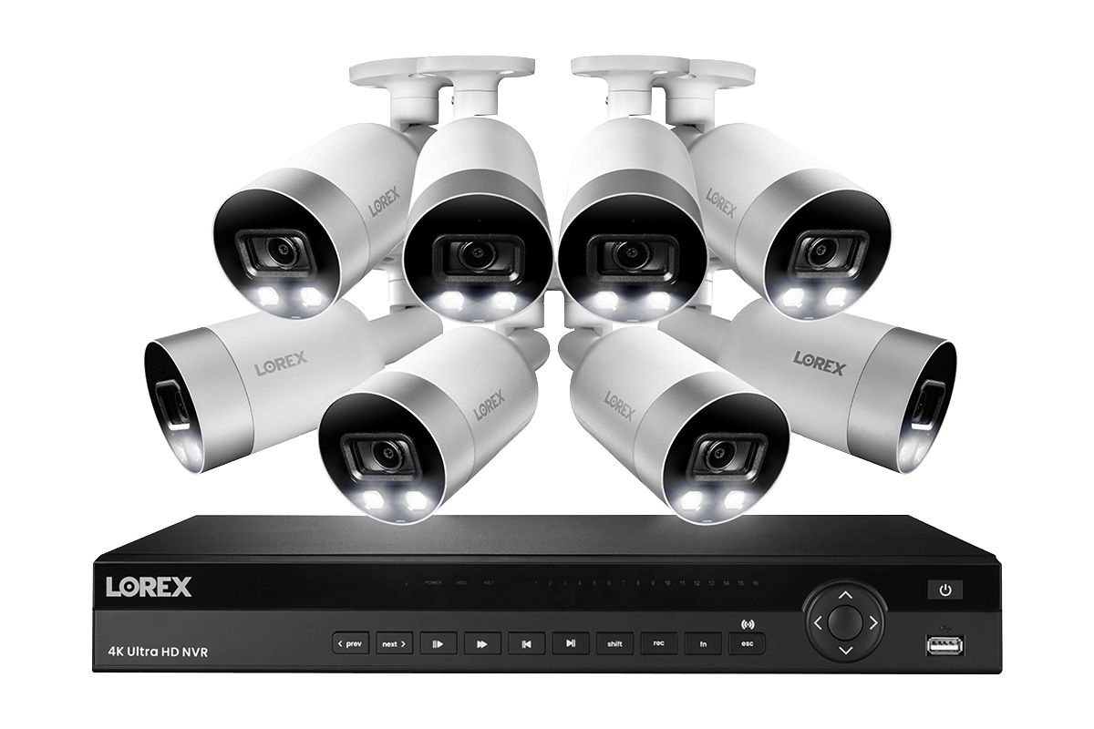 4K Ultra HD 16-Channel IP Security System with 8 Active Deterrence 4K (8MP) Cameras - Lorex Technology Inc.