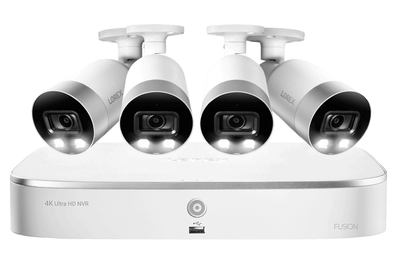 4K Ultra HD 8-Channel IP Security System with 4 Smart Deterrence 4K (8MP) Cameras, Smart Motion Detection and Smart Home Voice Control - Lorex Technology Inc.