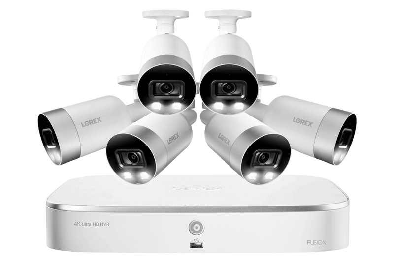 4K Ultra HD 8-Channel IP Security System with 6 Smart Deterrence 4K (8MP) Cameras, Smart Motion Detection and Smart Home Voice Control - Lorex Technology Inc.