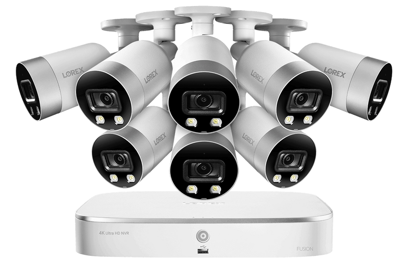 4K Ultra HD 8-Channel IP Security System with 8 Smart Deterrence 4K (8MP) Cameras, Smart Motion Detection and Smart Home Voice Control - Lorex Technology Inc.