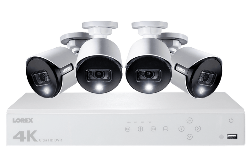 4K Ultra HD 8 Channel Security System with 4 Active Deterrence 4K (8MP) Cameras - Lorex Technology Inc.