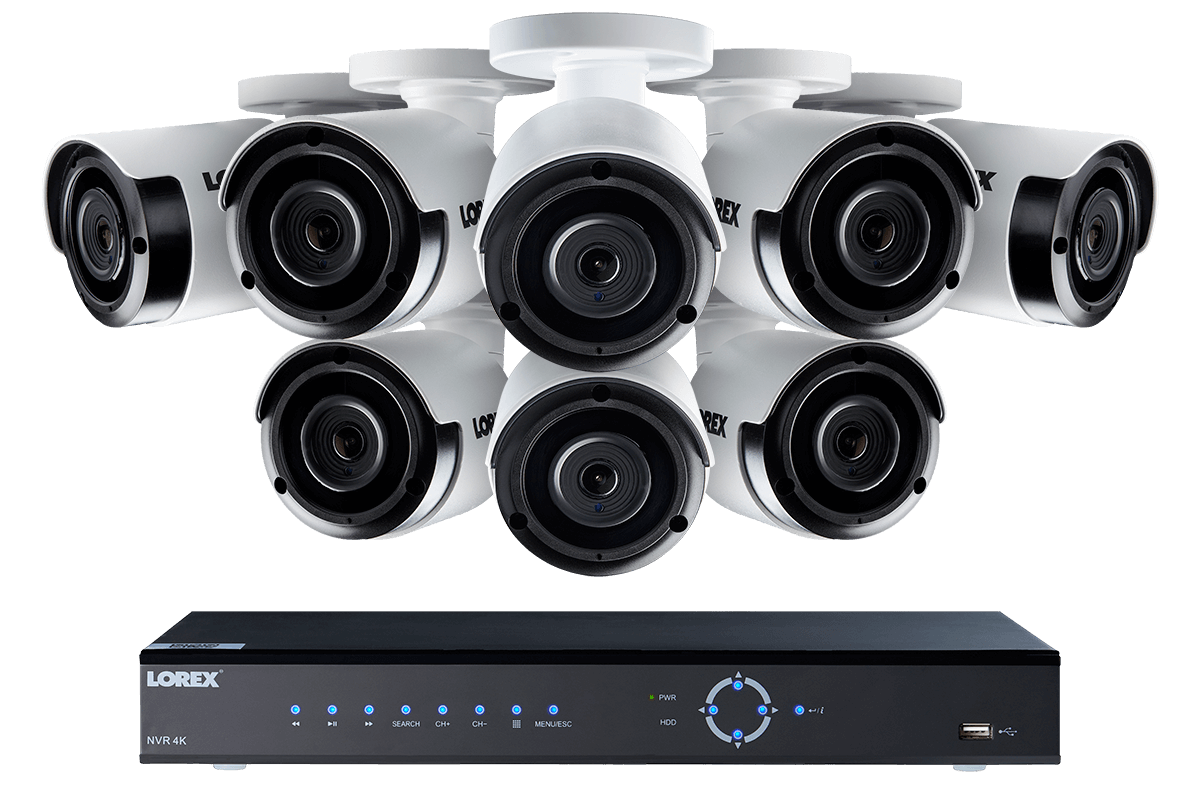 4K Ultra HD IP NVR security camera system with 2K 4MP IP cameras, 130FT night vision - Lorex Technology Inc.