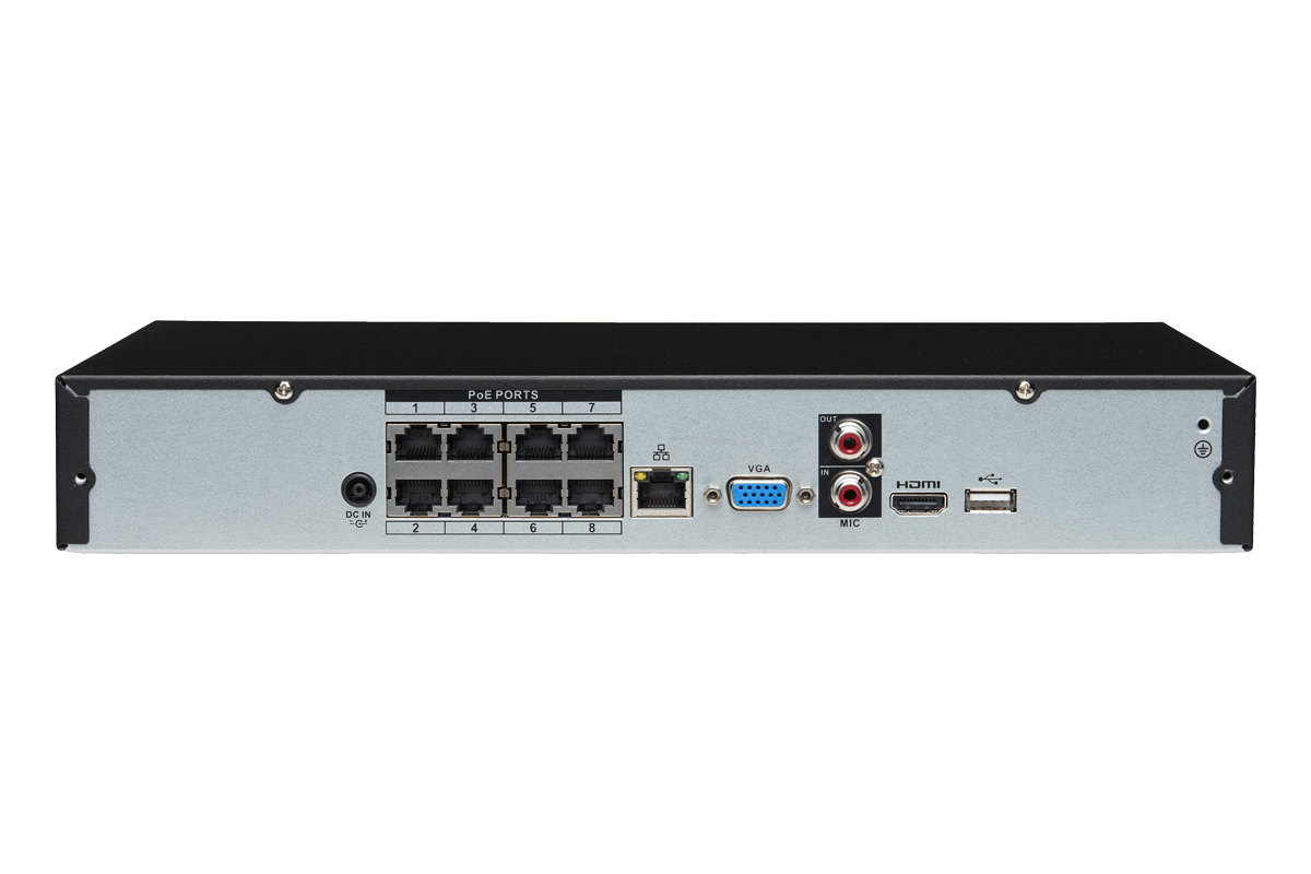 4K Ultra HD IP NVR System with 8 Active Deterrence Security Cameras, 130ft Night Vision - Lorex Technology Inc.