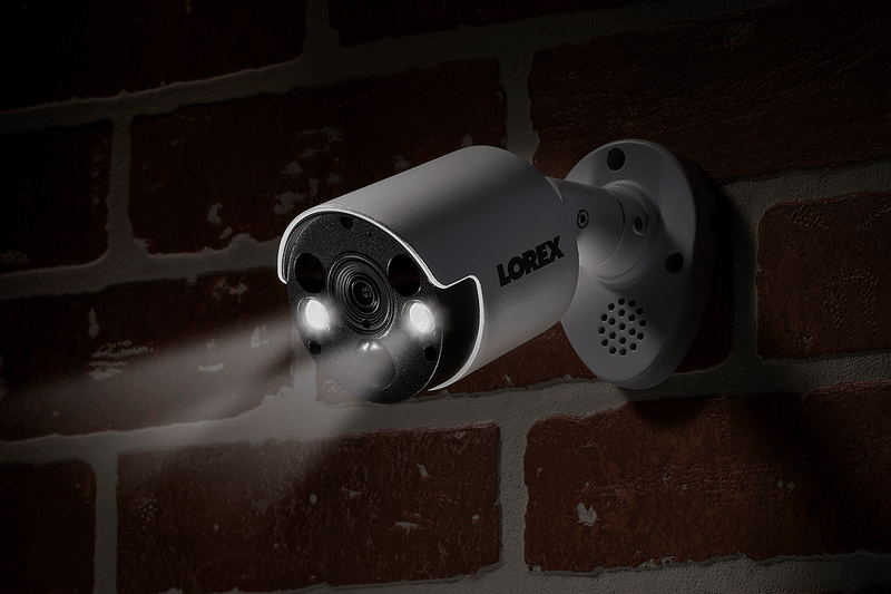 4K Ultra HD IP NVR System with 8 Active Deterrence Security Cameras, 130ft Night Vision - Lorex Technology Inc.