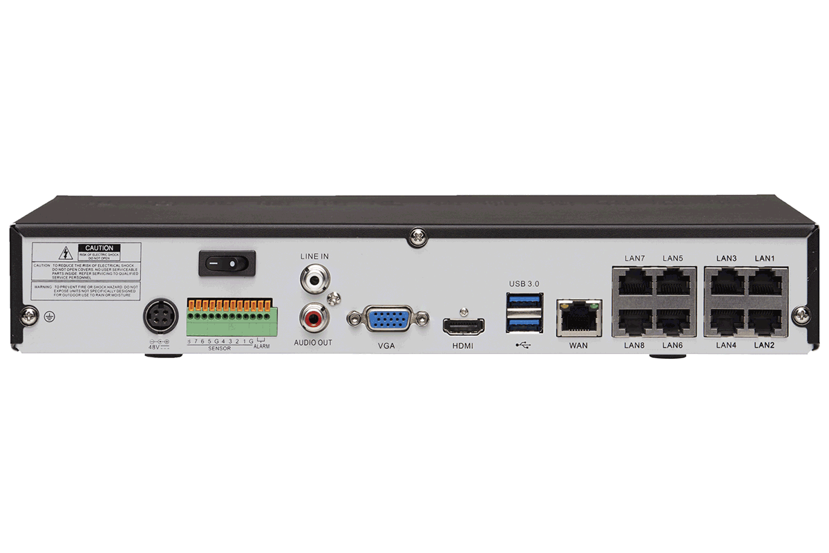 4K Ultra HD IP NVR system with eight 2K (5MP) IP cameras - Lorex Technology Inc.