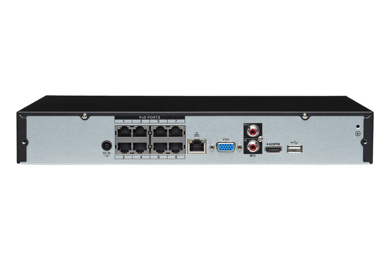 4K Ultra HD NVR with 8 Channels, 2 TB Hard Drive, and Deterrence Compatibility - Lorex Technology Inc.