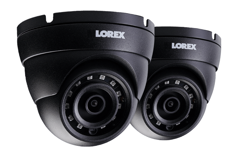 4MP Metal Dome Camera with 150FT Color Night Vision, HEVC, Black (2-pack) - Lorex Technology Inc.