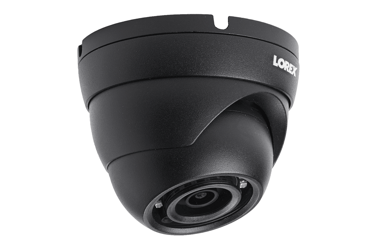 4MP Metal Dome Camera with 150FT Color Night Vision, HEVC, Black (4-pack) - Lorex Technology Inc.