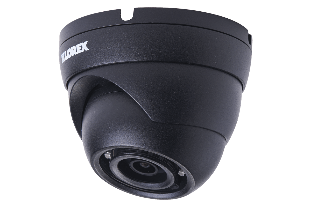 4MP Metal Dome Camera with 150FT Color Night Vision, HEVC, Black (4-pack) - Lorex Technology Inc.