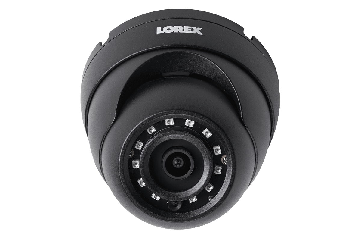 4MP Metal Dome Camera with 150FT Color Night Vision, HEVC, Black (4-pack) - Lorex Technology Inc.