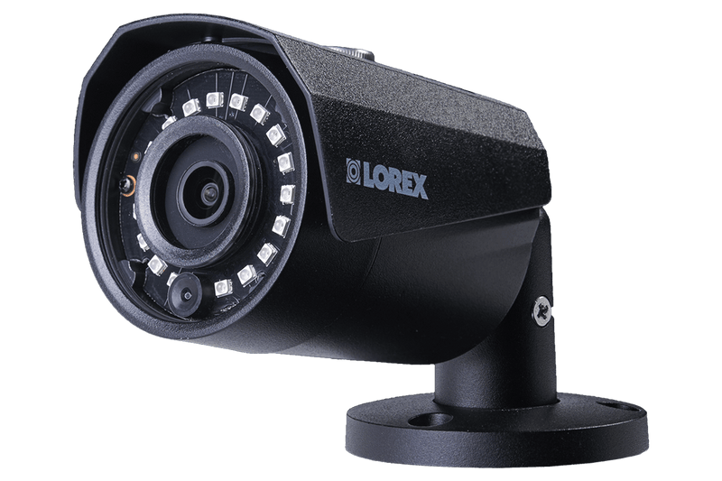 4MP Outdoor Metal Camera with 150FT Color Night Vision, HEVC, Black (2-pack) - Lorex Technology Inc.