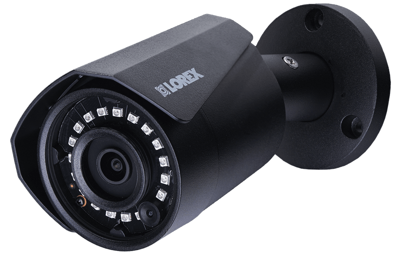 4MP Outdoor Metal Camera with 150FT Color Night Vision, HEVC, Black (2-pack) - Lorex Technology Inc.