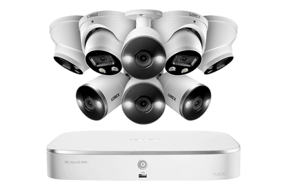 8-Channel Fusion NVR System with Dome and Bullet Smart Deterrence 4K IP Cameras - Lorex Technology Inc.