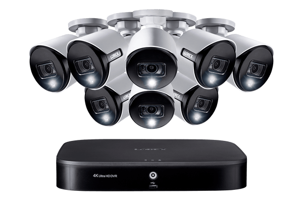 8-channel Smart DVR System with Eight 2K (5MP) Deterrence Security Cameras - Lorex Technology Inc.