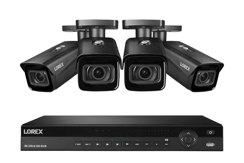 Lorex 4K (16 Camera Capable) 4TB Wired NVR System with Nocturnal 4 Smart IP Bullet Cameras Featuring Motorized Varifocal Lens, Vandal Resistant and 30FPS Recording - Lorex Technology Inc.